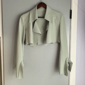 Elegant crop Green Women's Blazer; size s